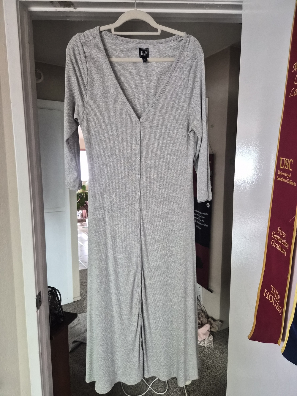 GAP Light Gray Ribbed Top - Gray - Picture 3 of 4